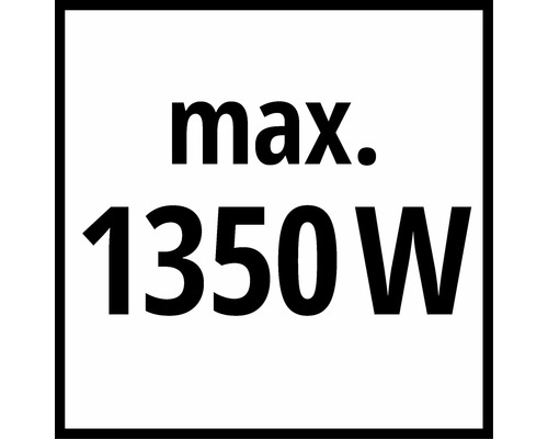 Symbol für maximale elektrische Leistung von 1350 Watt