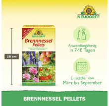 Neudorff Brennnessel Pellets zur Herstellung von Brennnesseljauche für Zierpflanzen, Obst und Gemüse mit Anwendungsdetails.