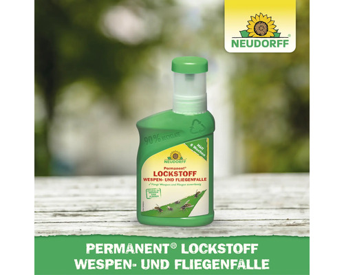 Neudorff Permanent attractif pour piège à guêpes et mouches en bouteille de recharge pour lutter contre les guêpes et les mouches.