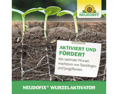 Activateur de racines Neudorff Neudofix pour la croissance des racines des boutures et des jeunes plantes avec logo Neudorff