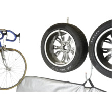 Support mural pour pneus de voiture et vélo pour un rangement gain de place dans le garage