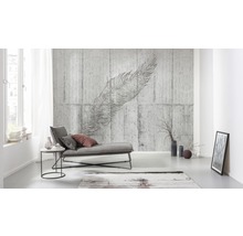 Papier peint panoramique intissé X7-1023 Concrete Feather 7 pces 350 x 250 cm