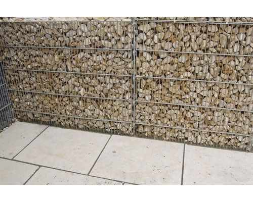 Gabion prêt à l'emploi 100 x 25 x 100 cm rempli de pierres pour gabions Rosso Verona 70-120 mm