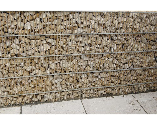 Gabion prêt à l'emploi 100 x 25 x 50 cm rempli de pierres pour gabions Rosso Verona 70-120 mm