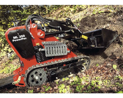 Minilader mit Raupenantrieb und Schaufel