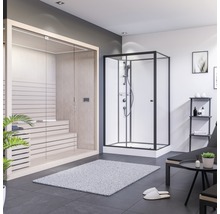 Salle de bains avec sauna et cabine de douche