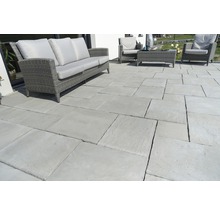Dalle de terrasse en béton India gris multiformat épaisseur 4 cm (1 pal. = 9,72 m² corresp. à 6 kits de 1,62 m²)