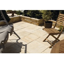 Dalle de terrasse en béton India sable du désert multiformat épaisseur 4 cm (1 pal = 9,72 m² pour 6 kits de 1,62 m²)
