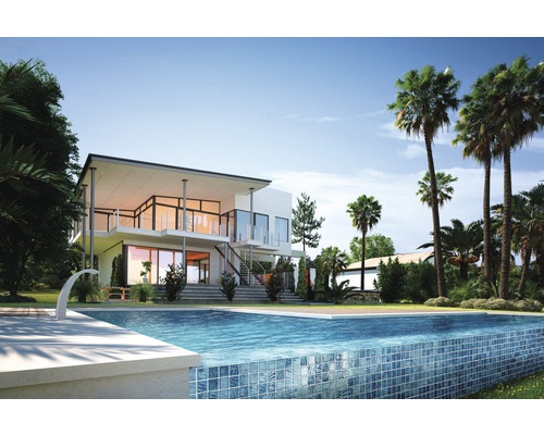 Maison moderne avec piscine et grand jardin