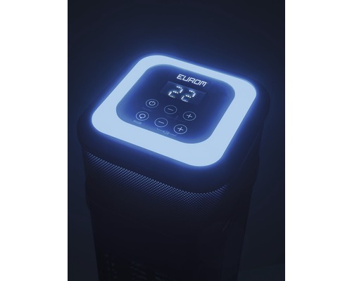 Radiateur soufflant Eurom avec affichage numérique et éléments de commande