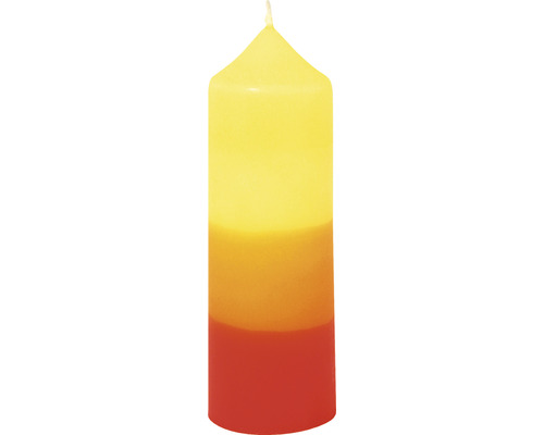 Bougie avec couches de couleur