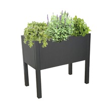 Metall-Hochbeet auf Stelzen videx Orto Premium 90 x 50 x 80 cm, hochwertige Ausführung 2 mm Wandstärke anthrazit pulverbeschichtet