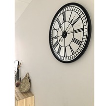 Wanduhr Cleopatra Mirror Glas schwarz Ø 56 cm