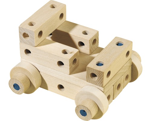 Véhicule en blocs de bois pour enfants