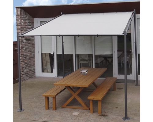 Pavillon tente de réception Sorara Outdoor Living 2,85 x 3 m polyester (PES) rectangulaire gris-0