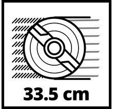 Symbol für ein Gerät mit 33,5 cm Durchmesser