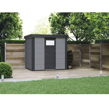 Gartenhaus Classico 2424 inkl. Regenrinne 258 x 258 cm lichtgrau