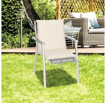 Galette d'assise pour siège à dossier bas 98 x 46 cm coton-tissu mélangé beige naturel