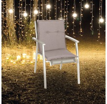 Chaise de jardin avec cadre en aluminium et coussin de siège