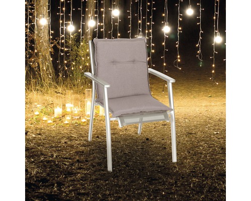 Chaise de jardin avec cadre en aluminium et coussin de siège