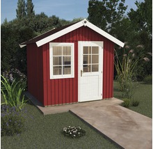 Gartenhaus weka Komfort-Schwedenhaus Gr.1 hohes Durchgangsmaß 195 cm, inkl. Fußboden 314 x 298 cm schwedenrot