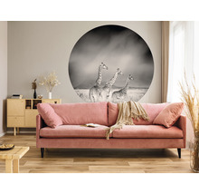 Papier peint panoramique intissé HRBC200004 Girafes Ø 190 cm