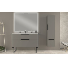 Meuble sous-vasque Baden Haus Urban couleur de façade gris mat mat 120 x 62 x 46 cm
