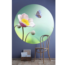 Papier peint panoramique intissé HRBC200061 Fleur avec papillon Ø 190 cm