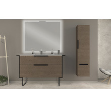 Waschtischunterschrank Baden Haus Urban BxHxT 120 x 62 cm x 46 cm Frontfarbe esche dunkel holzdekor