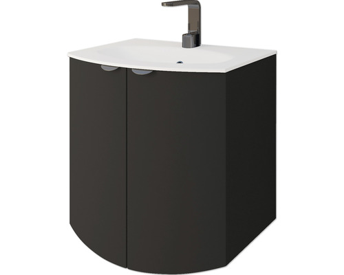 Eckwaschtisch mit Waschbecken und Armatur
