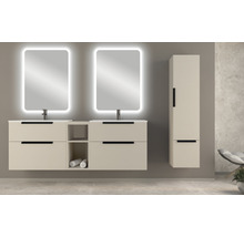 Meuble sous-vasque Baden Haus Urban couleur de façade blanc brossé mat 74 x 62 x 46 cm