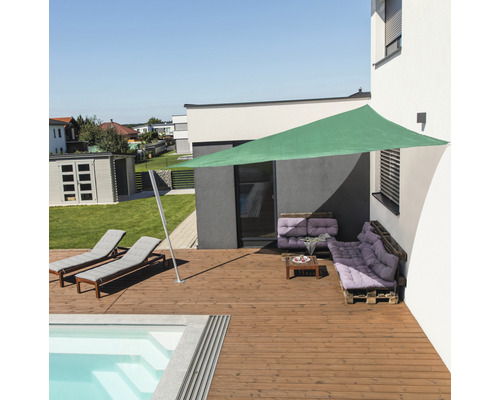 Windhager CAPRI Dreiecksonnensegel 5,0 x 5,0 x 5,0 m, HDPE 225 g/m² wind- und wasserdurchlässig, grün Windhager CAPRI Dreiecksonnensegel 5,0 x 5,0 x 5,0 m, HDPE 225 g/m² wind- und wasserdurchlässig, grün