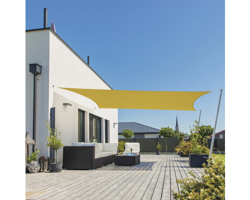 Voile d'ombrage Cannes rectangulaire 4x5m jaune