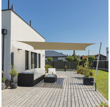 Voile d'ombrage Cannes rectangulaire 3x4m beige