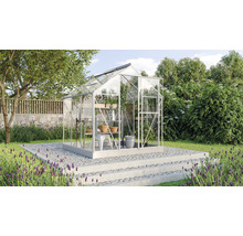Gewächshaus Vitavia Triton 3800 Einscheibensicherheitsglas 3 mm 198 x 193 cm silber