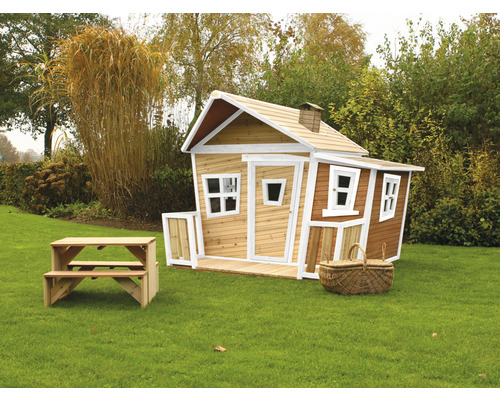 Cabane sur pilotis axi Max avec bac à sable, toboggan, naturel - HORNBACH  Luxembourg