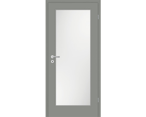 Porte intérieure Pertura Mila 01 laque gris noble 73,5x198,5 cm droite avec découpe HL (sans verre)