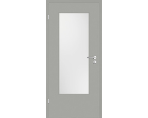 Porte intérieure Pertura Soley laque gris élégant 86x198,5 cm gauche avec découpe G3 (sans vitrage)