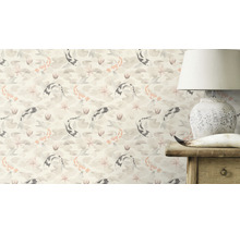 Papier peint intissé 409420 Kimono koï beige