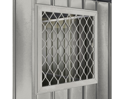 Fenêtre métallique avec grille