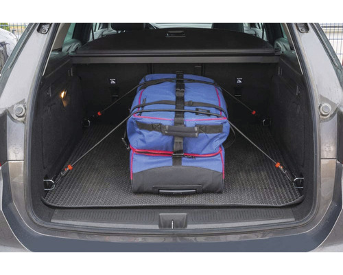 Sac de voyage dans le coffre avec filet de sécurité de chargement