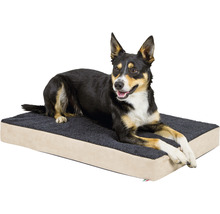 Matelas mousse à mémoire de forme 80 x 50 x 9 cm noir et beige