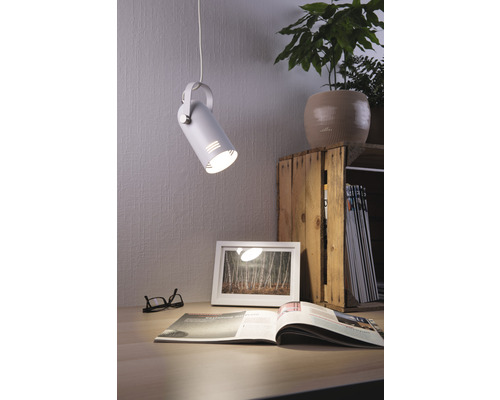 Lampe pour plante 1 ampoule hxØ 180x10 cm blanc