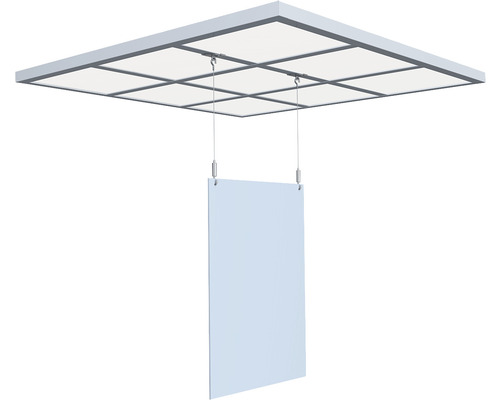 Deckensystem mit abgehängter Tafel