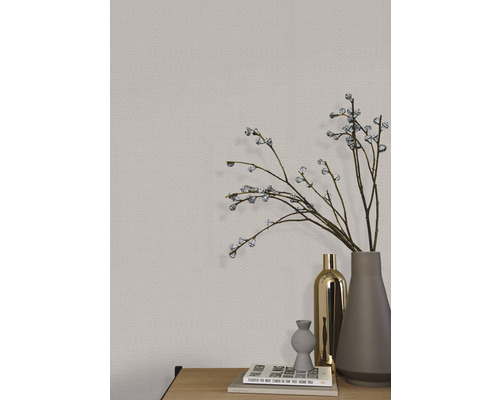 Gros plan d''un papier peint texturé beige sur un mur