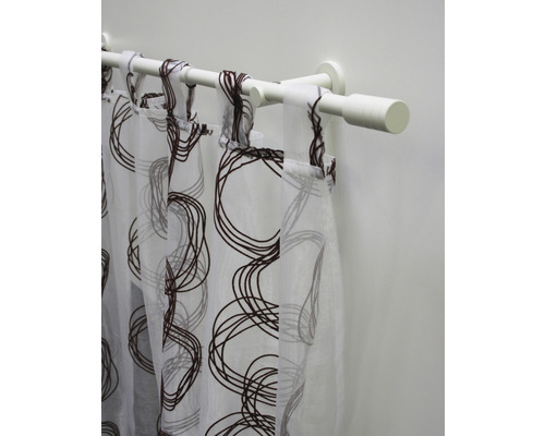 Tringle à rideaux avec un rideau transparent à motif circulaire