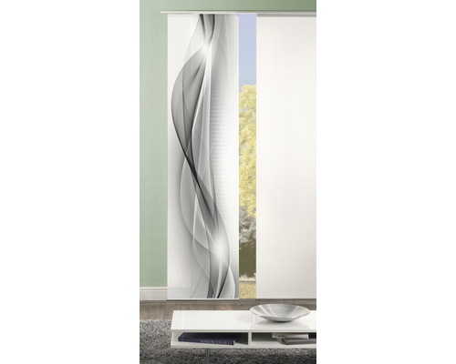 Panneau japonais avec motif ondulé abstrait dans le salon