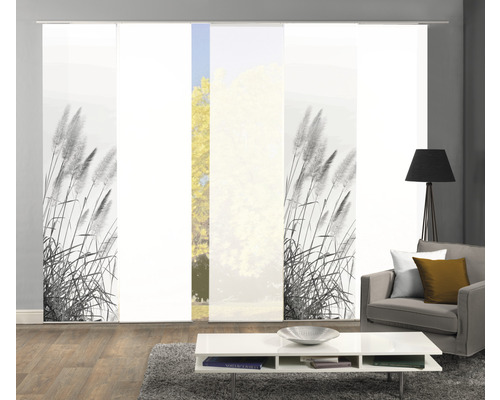 Panneaux japonais avec motif d''herbes dans un salon