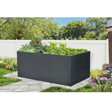 Hochbeet mit Gemüse im Garten