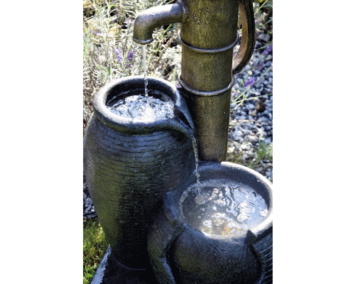 Fontaine de jardin décorative avec pompe à eau et fonction cascade